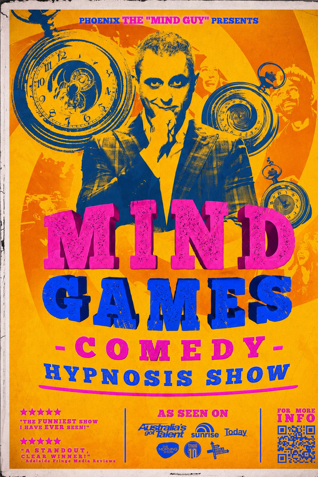 Poster for Mind Games, the comedy hypnosis show